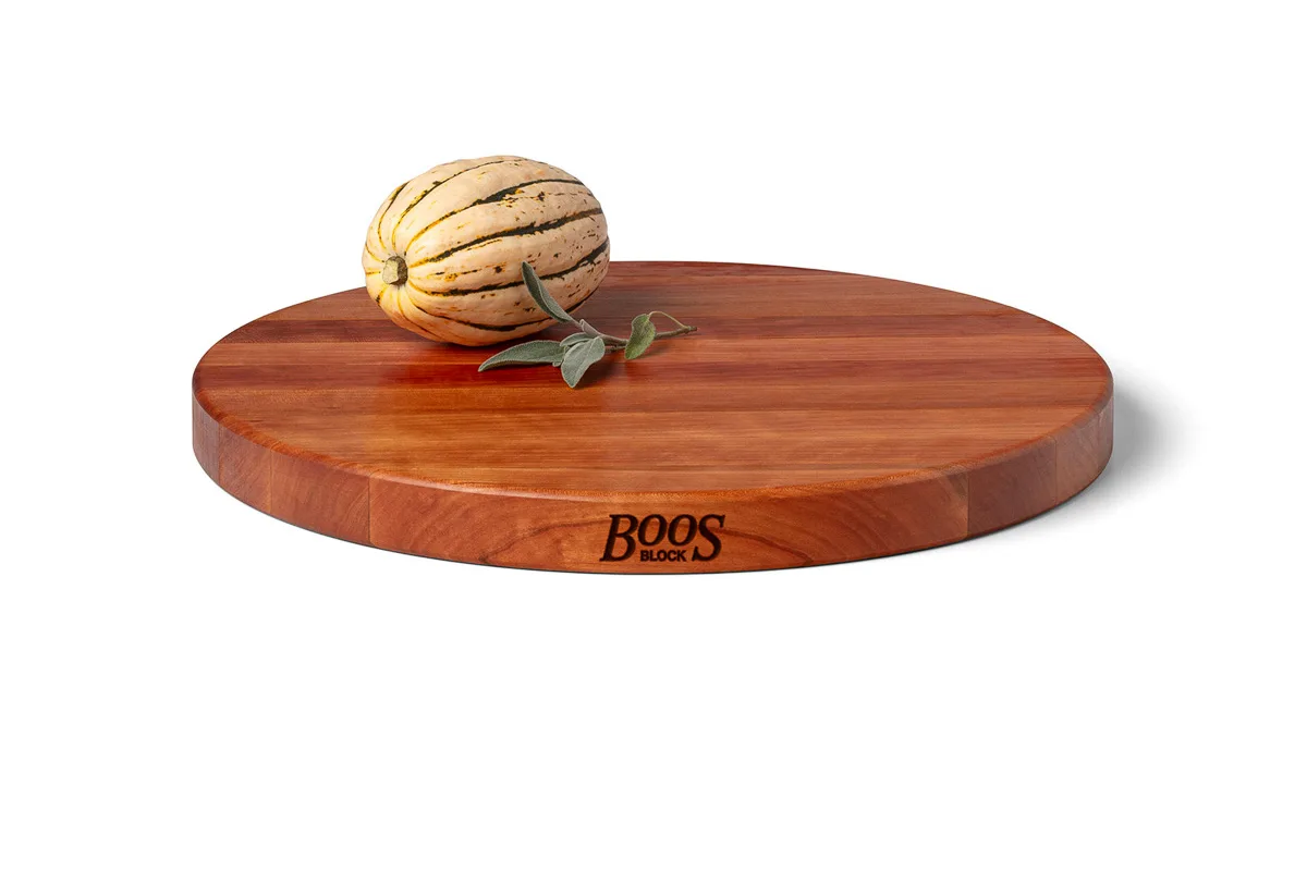 Pro Chef Rund-Schneidebrett mit Griffmulden; American Cherry; beidseitig einsetzbar 3