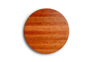Pro Chef round chopping board with recessed handles; American cherry; can be used on both sides