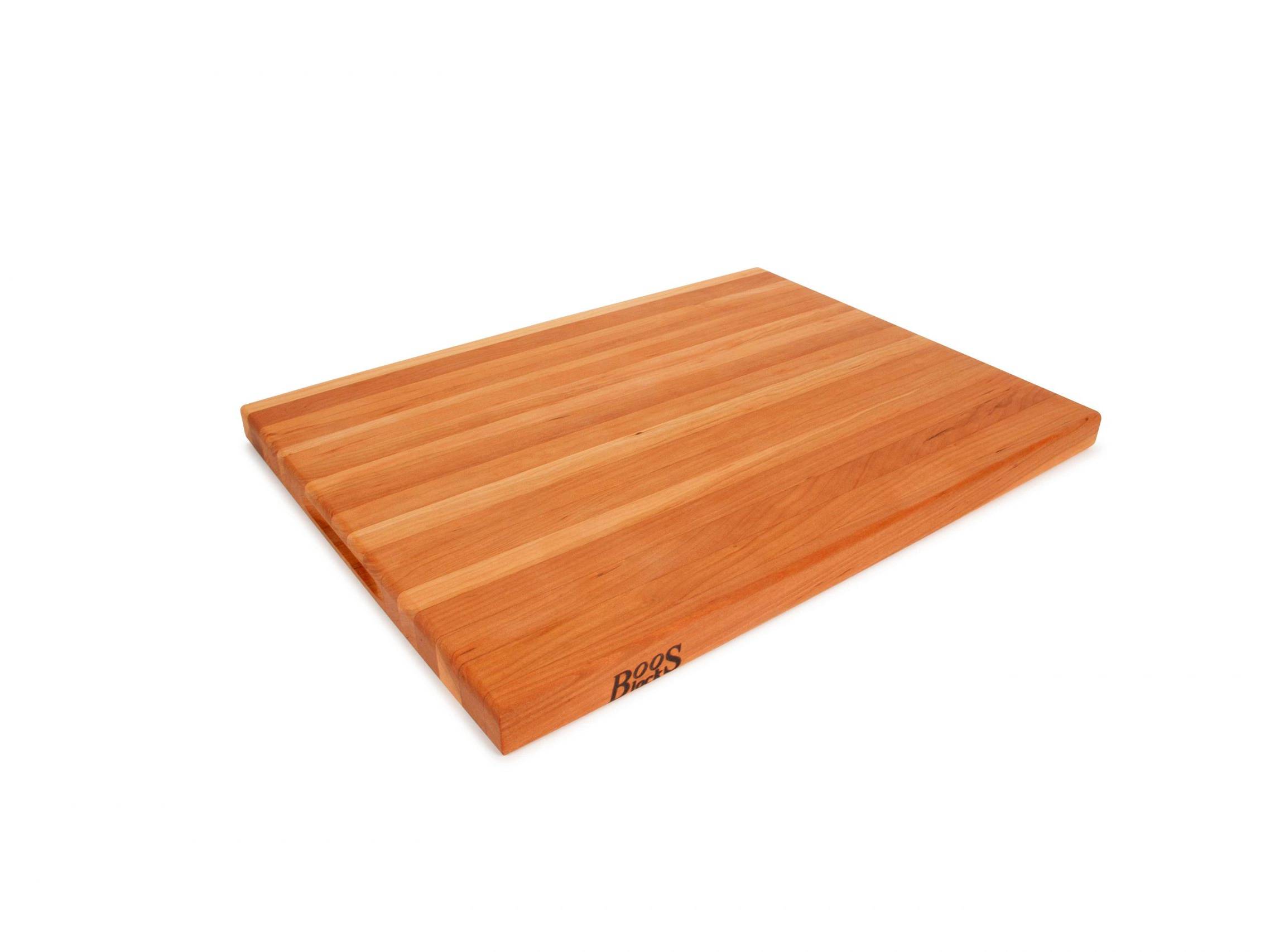 Pro Chef American Cherry cutting board with recessed handles; can be used on both sides 65
