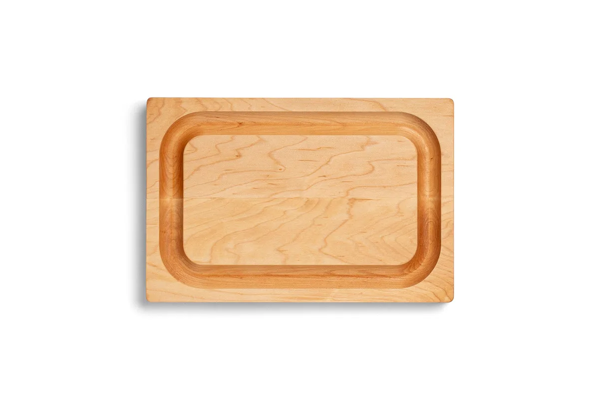 Pro Chef Lite Hard Maple Schneidebrett mit Griffmulden und Saftrille; beidseitig einsetzbar 1