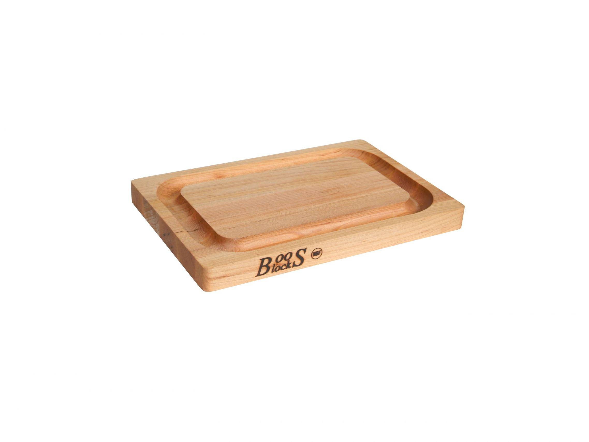 Pro Chef Lite hard maple chopping board with recessed grips and juice groove; can be used on both sides 71