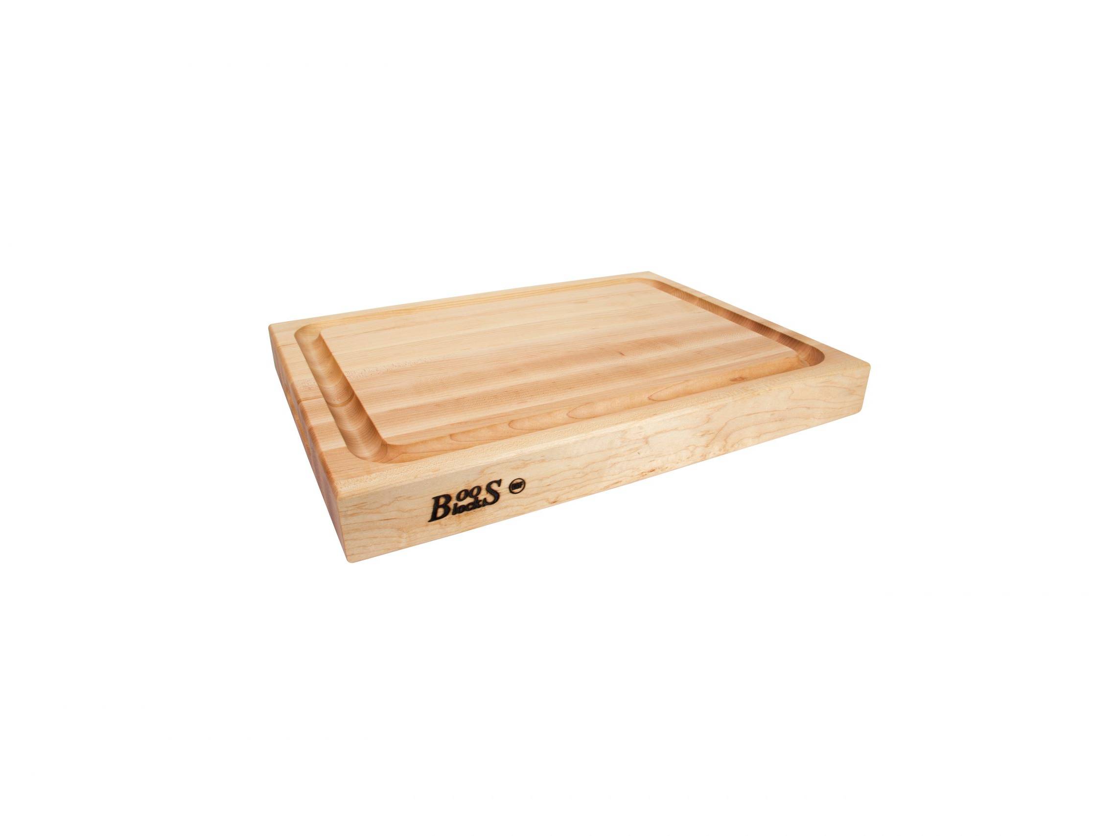 Pro Chef Hard Maple chopping board with juice groove and recessed handles; can be used on both sides 5