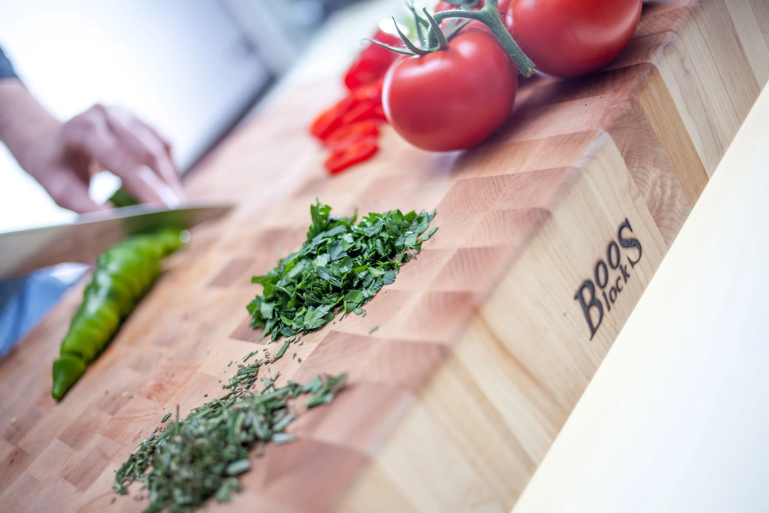 Boos® Hard Maple Stirnholzhackbrett mit Griffmulden; beidseitig einsetzbar 6 Boos® Hard Maple Stirnholzhackbrett mit Griffmulden; beidseitig einsetzbar 5