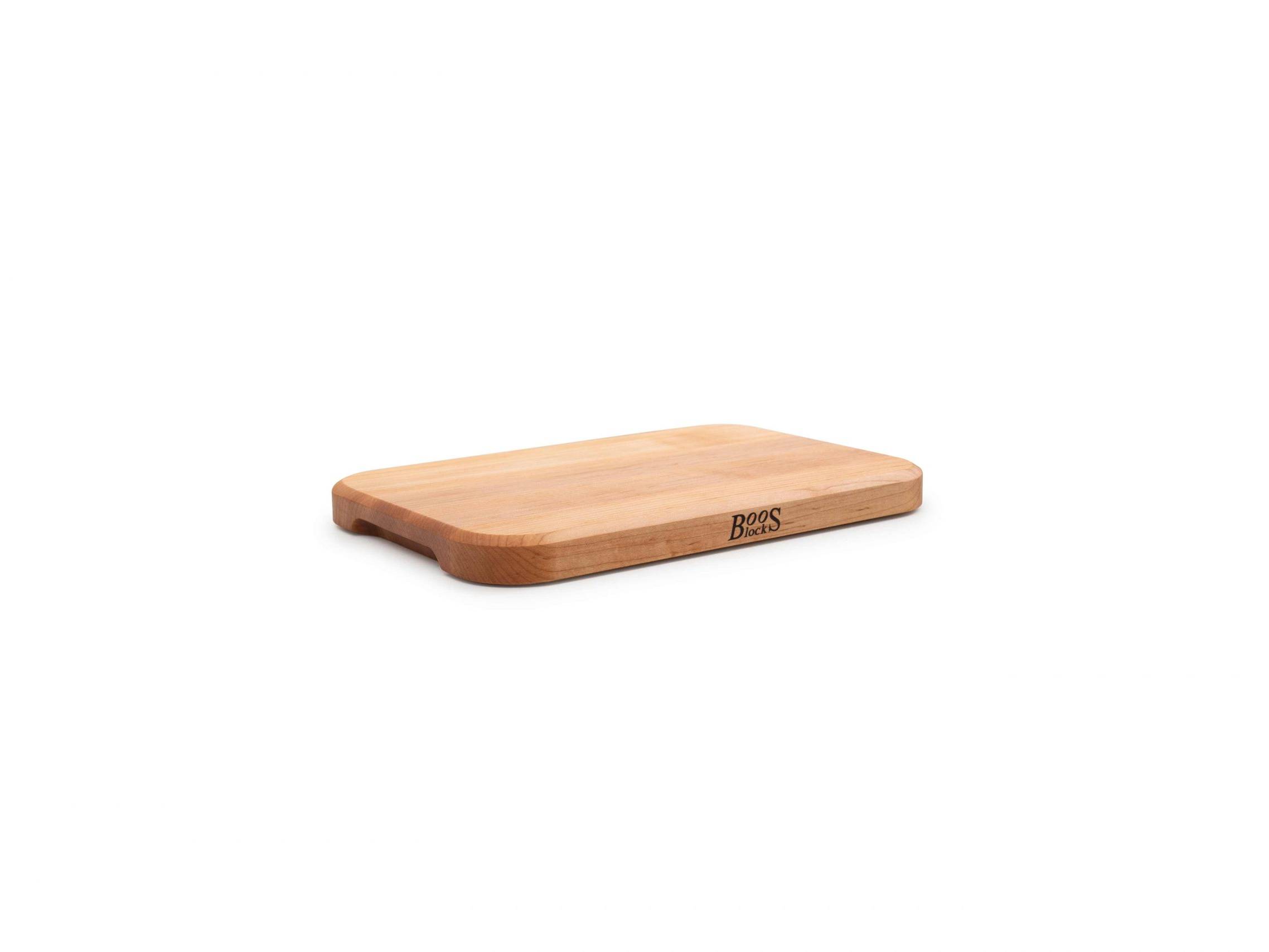 Chop-N-Serve hard maple chopping board with recessed grips; can be used on both sides 3