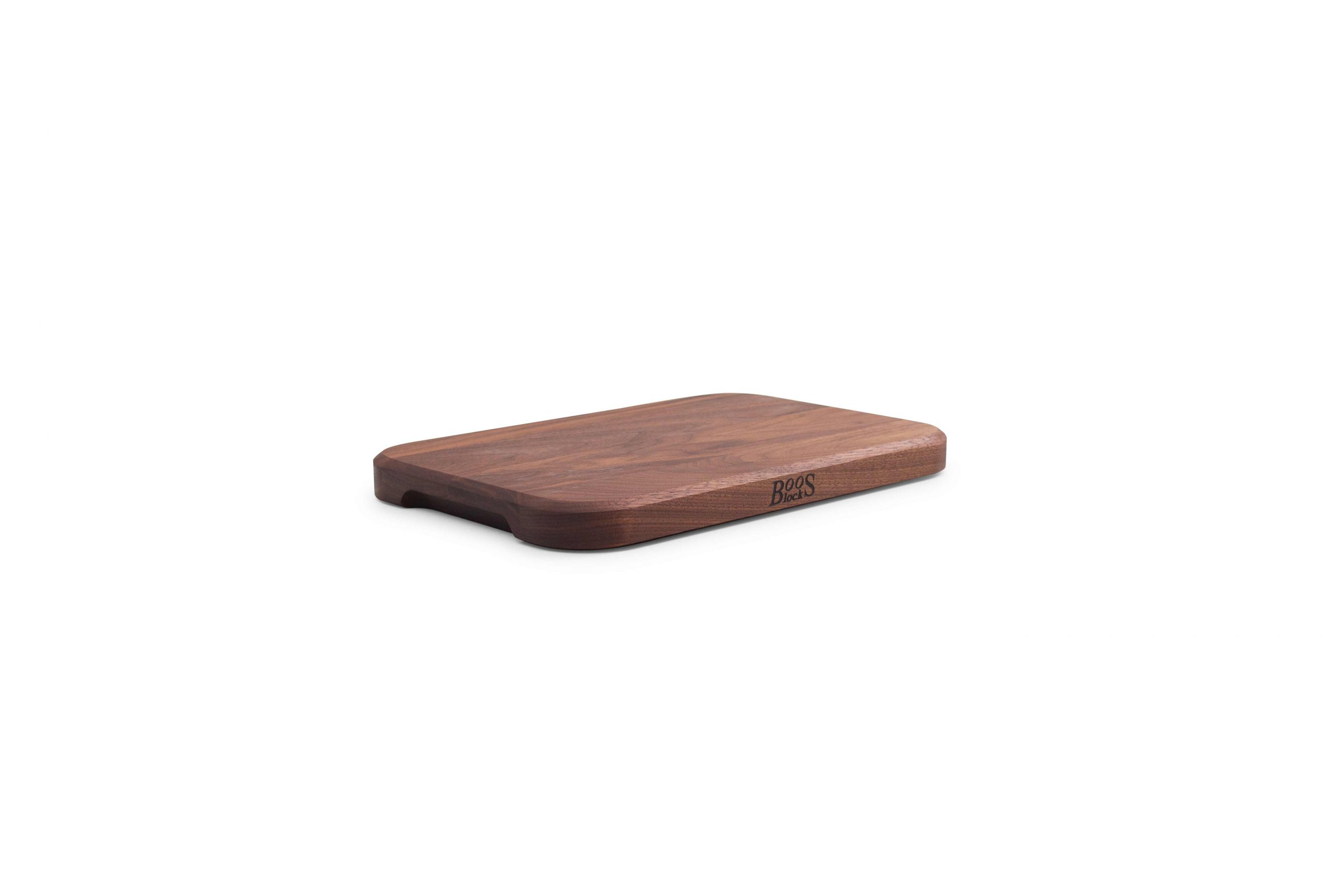 Chop-N-Serve Black Walnut cutting board with recessed handles; can be used on both sides 7