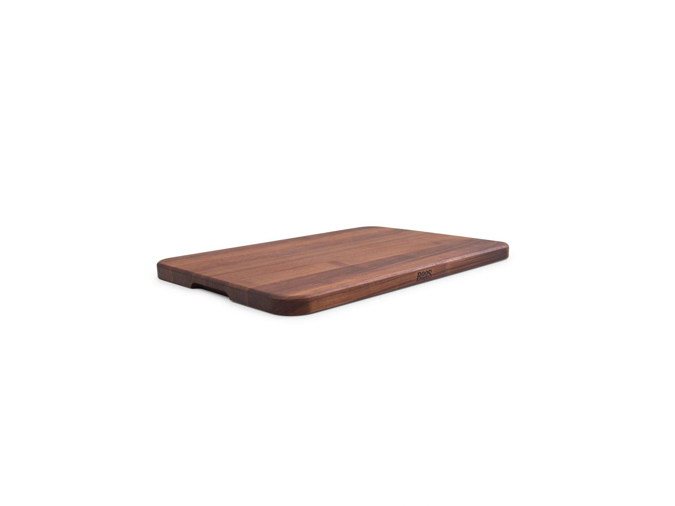 Chop-N-Serve Black Walnut chopping board with recessed grip; can be used on both sides 5