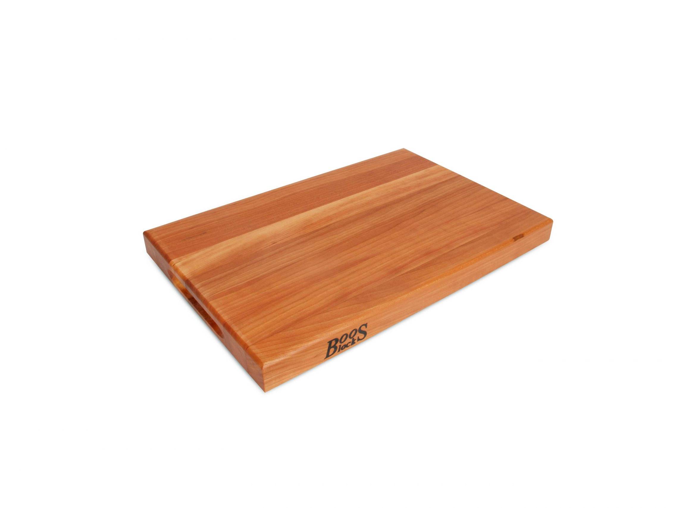 Pro Chef American Cherry cutting board with recessed handles; can be used on both sides 61