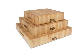 Boos® Hard Maple face wood chopping board with recessed grips; can be used on both sides 17