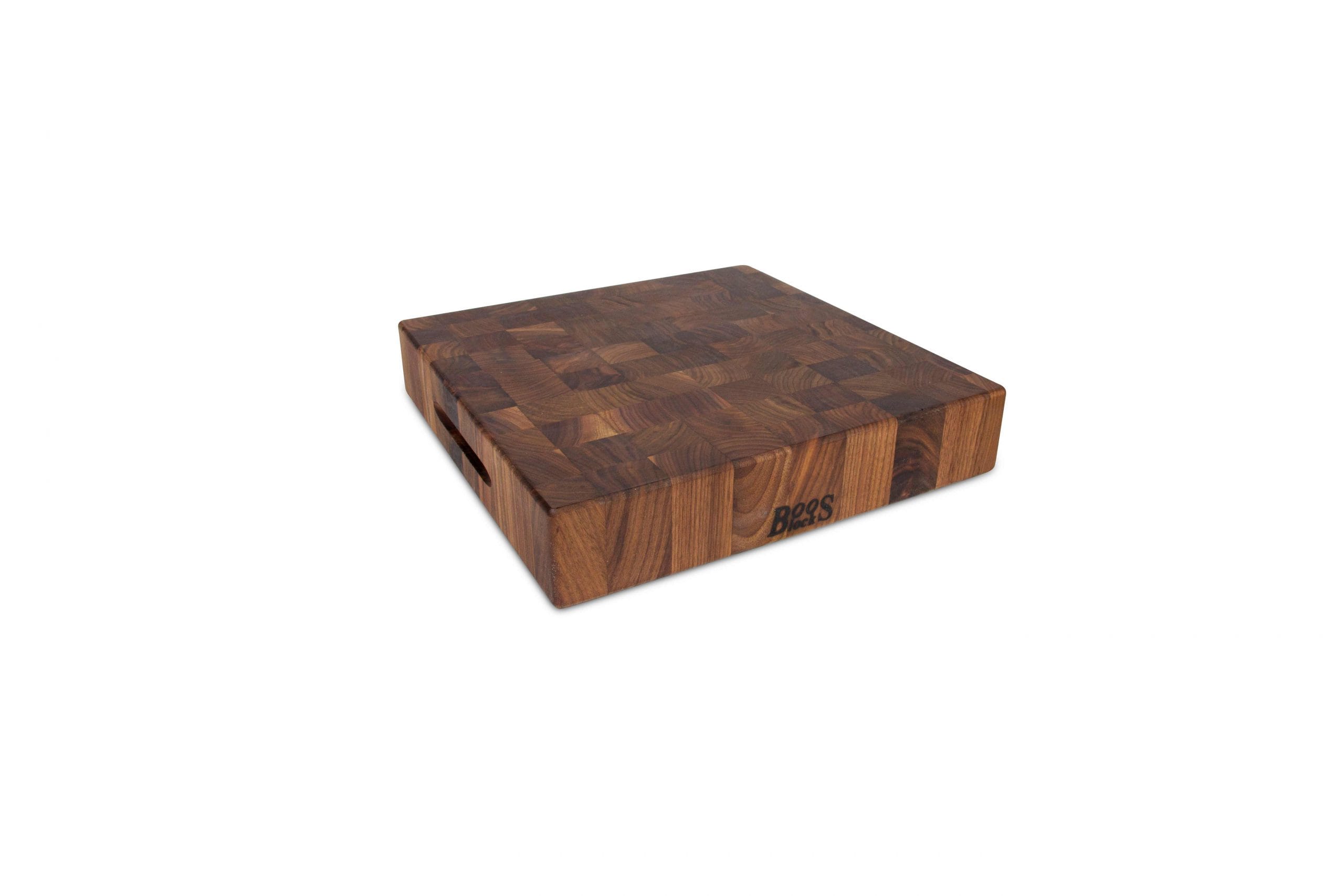 Black Walnut face wood chopping board with recessed grips; can be used on both sides 3