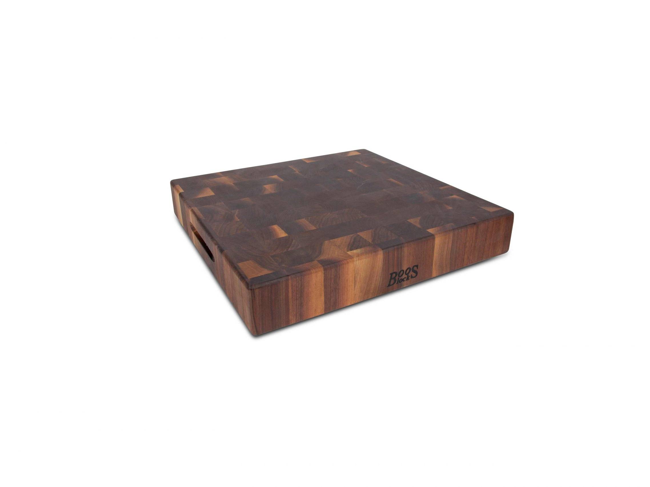 Black Walnut face wood chopping board with recessed grips; can be used on both sides 29