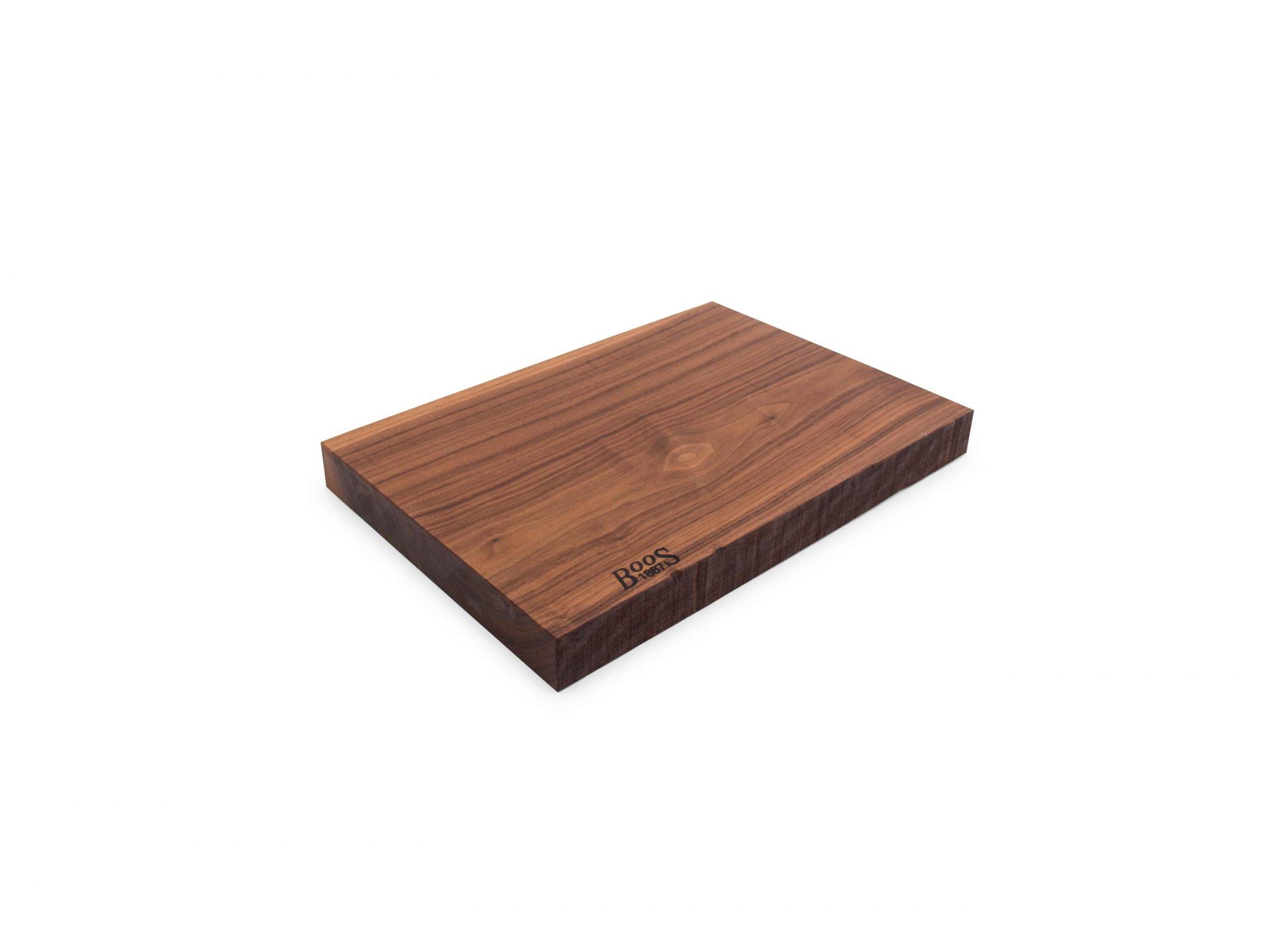 Boos 1887 / Rustic Edge one piece cutting board; Black Walnut; can be used on both sides 69