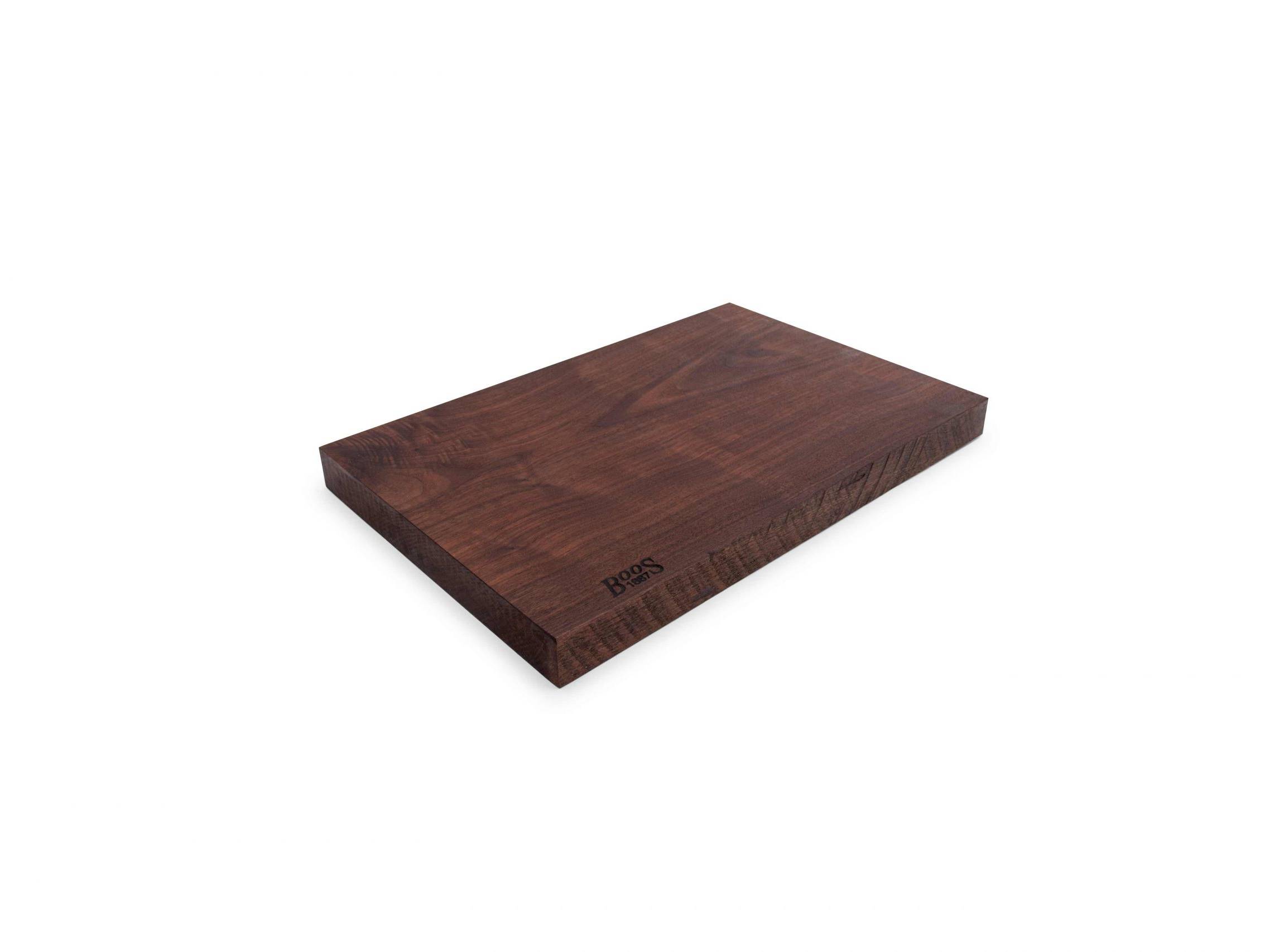 Boos 1887 / Rustic Edge one piece cutting board; Black Walnut; can be used on both sides 49