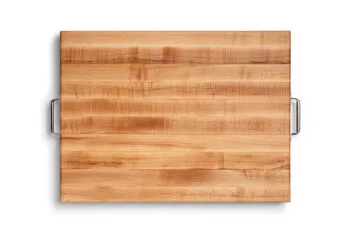 Prep-N-Serve Hard Maple Schneidebrett mit Saftrille, Edelstahlgriffe; beidseitig einsetzbar 15
