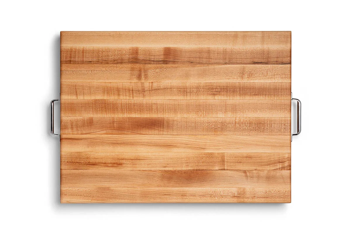 Prep-N-Serve Hard Maple Schneidebrett mit Saftrille, Edelstahlgriffe; beidseitig einsetzbar 2