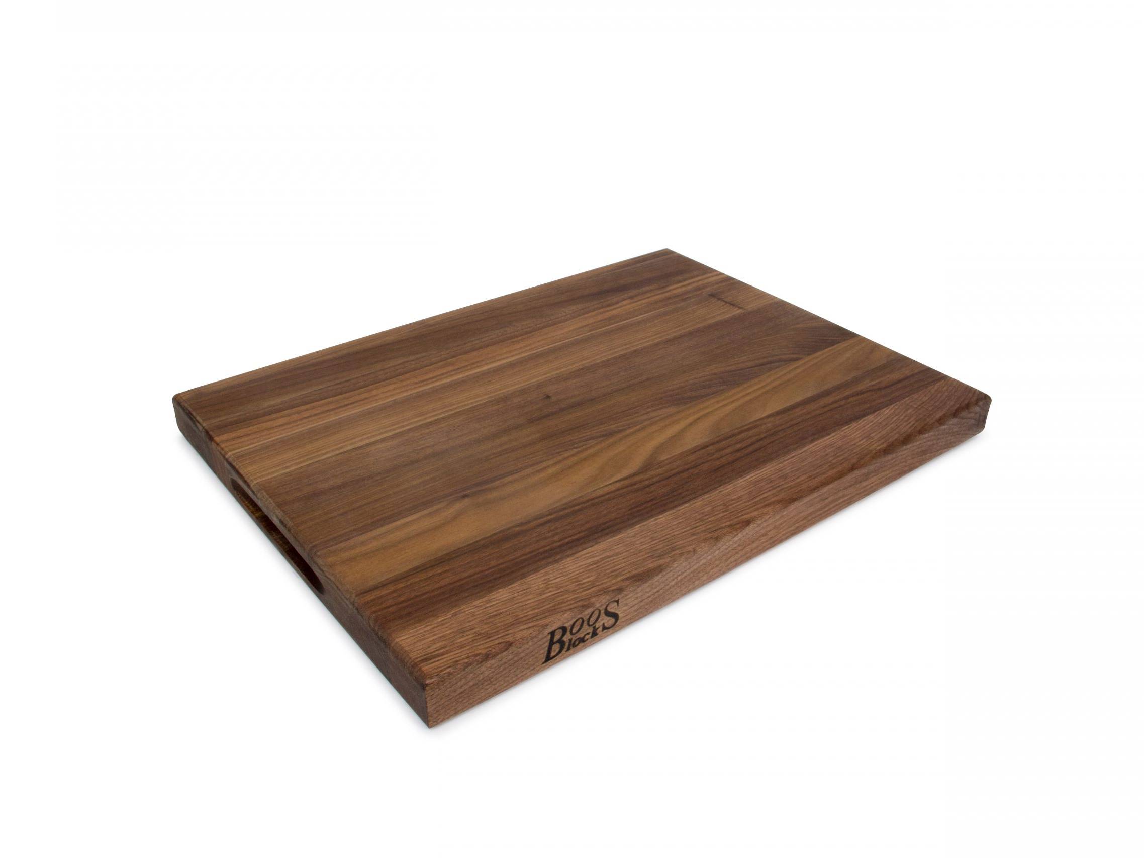 Pro Chef Black Walnut cutting board with recessed handles; can be used on both sides 83