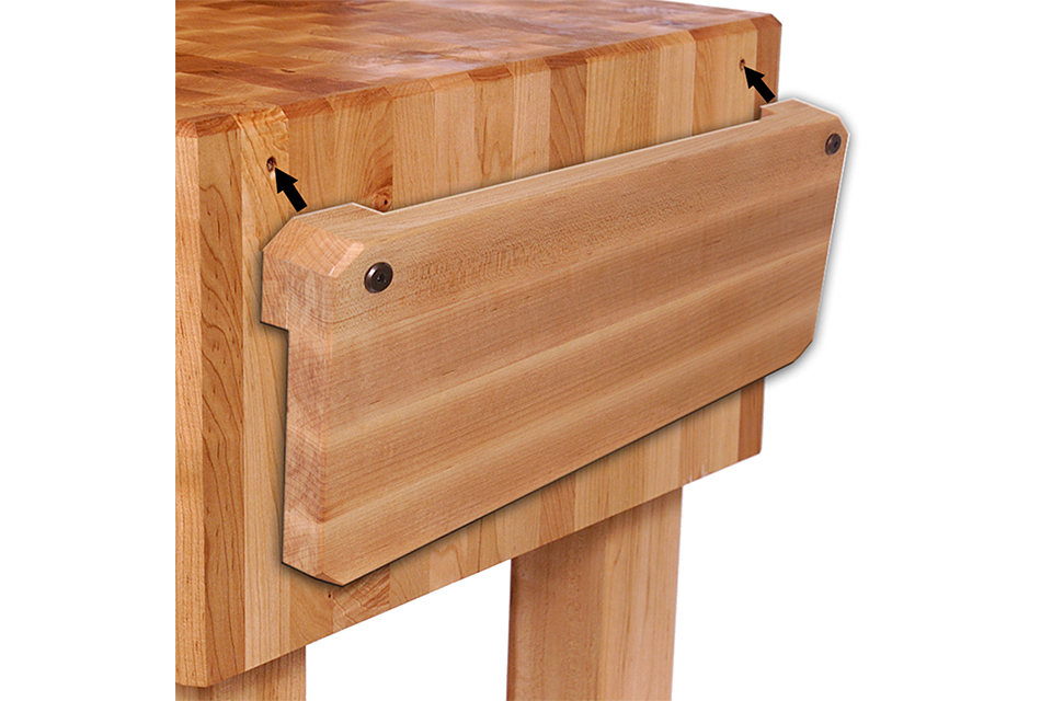 Classic Boos® PCA Butcher Block with knife holder; face wood construction; North American Hard Maple; natural finish with beeswax 9