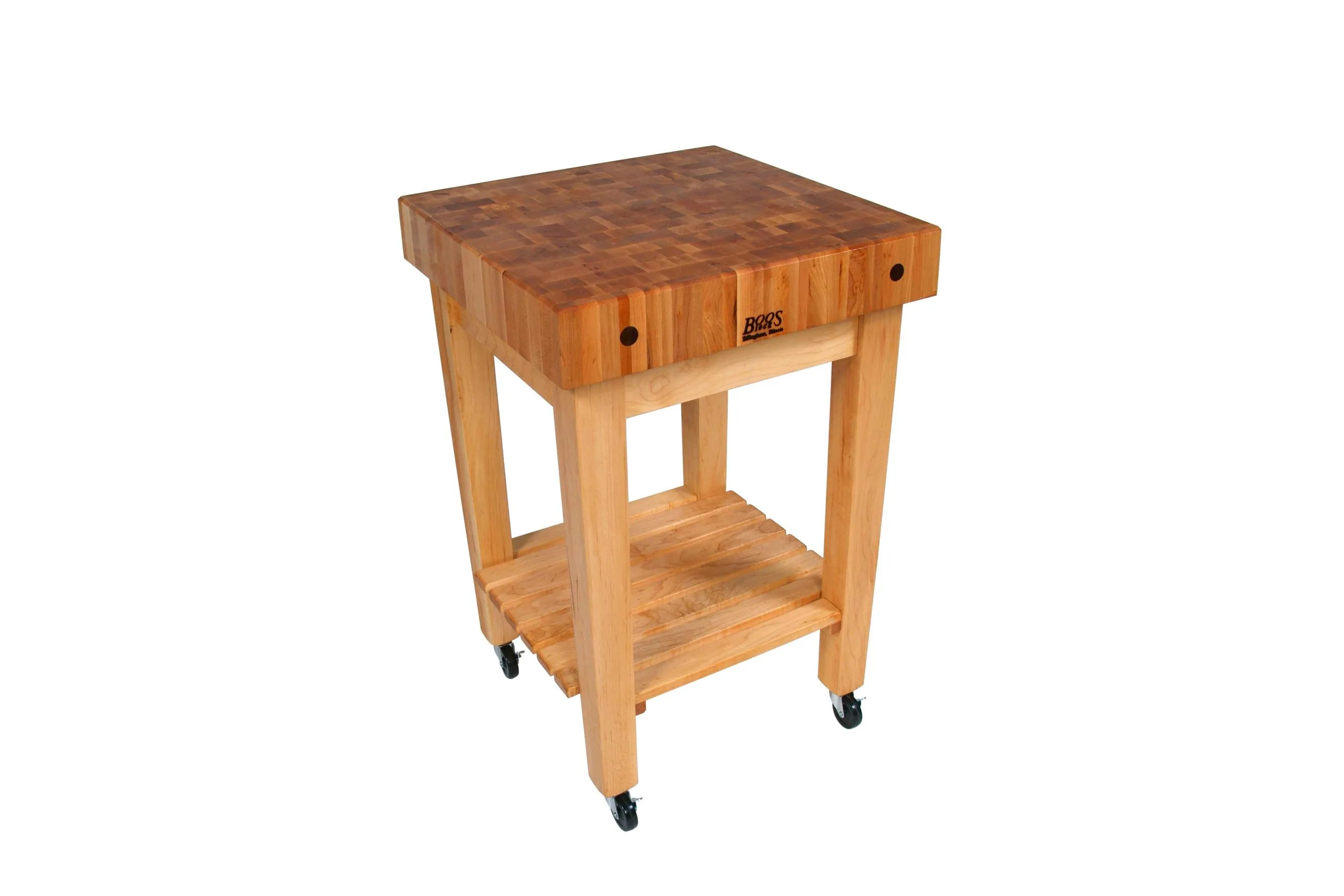 Boos® Maple Gourmet Block mit unterer Ablage und Rollen 117 Boos® Maple Gourmet Block mit unterer Ablage und Rollen 116