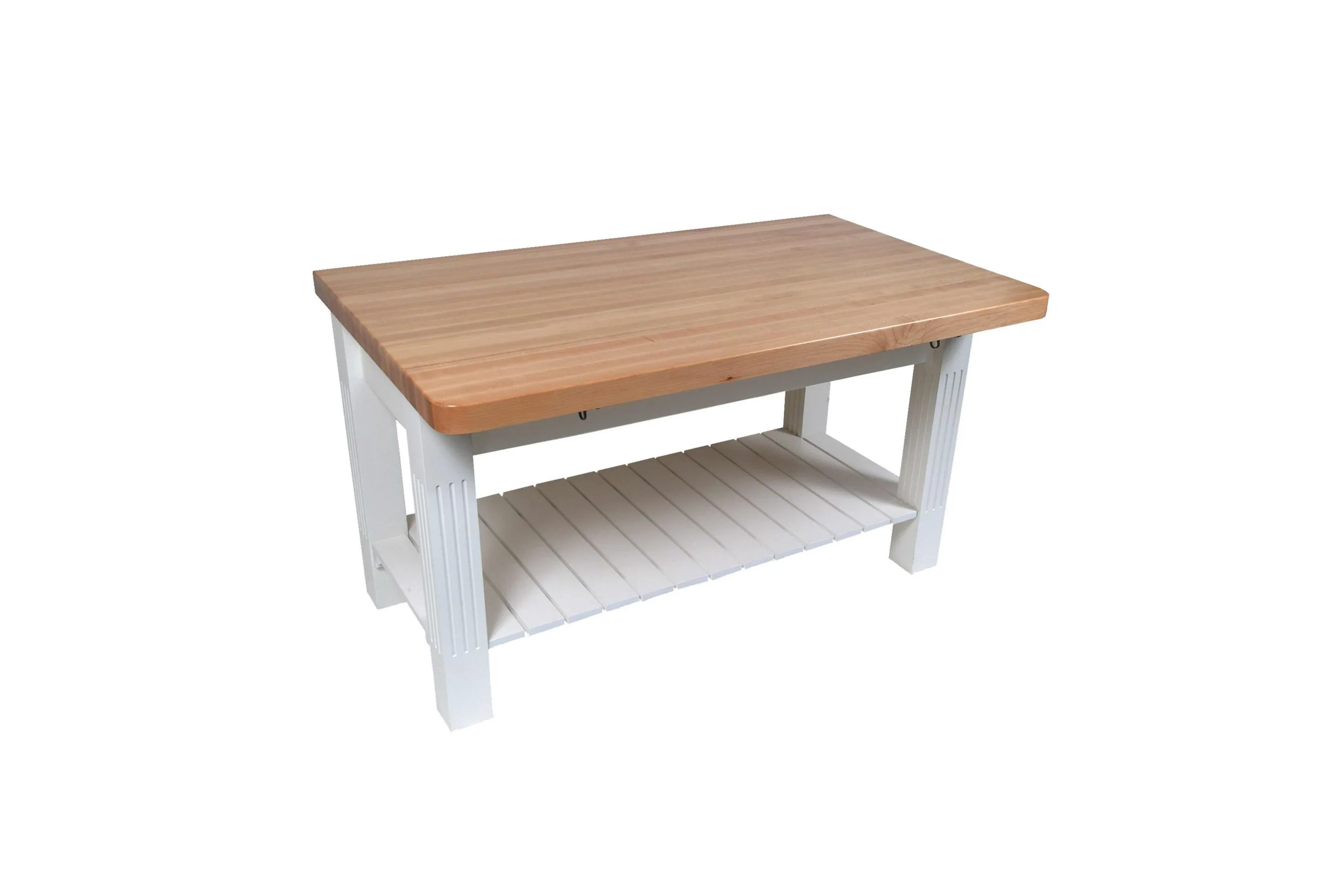 Boos Block® Maple Grazzi Table avec plateau en bois long, y compris partie de plateau rabattable (env. 20cm), tablette inférieure et tiroirs à ustensiles 3