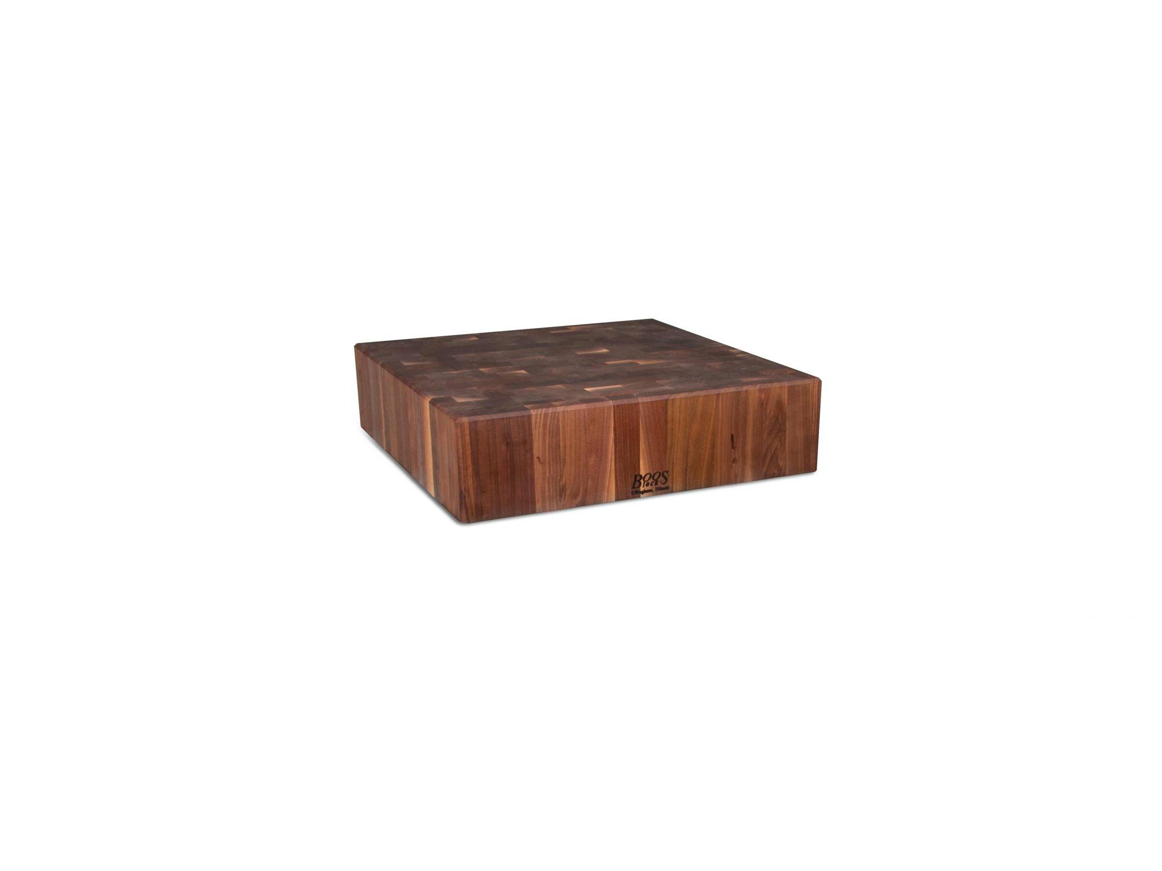 Boos® Leforza Block, face wood top; Black Walnut; natural finish with beeswax (block &amp; stainless steel base sold separately) 47