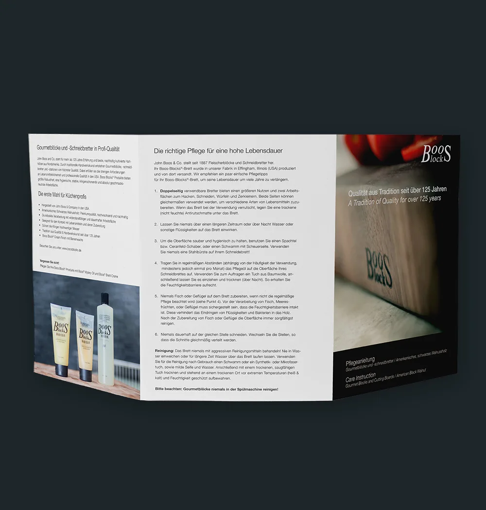 Boos Block® Pflegeanleitung Black Walnut (GER:ENG) 19