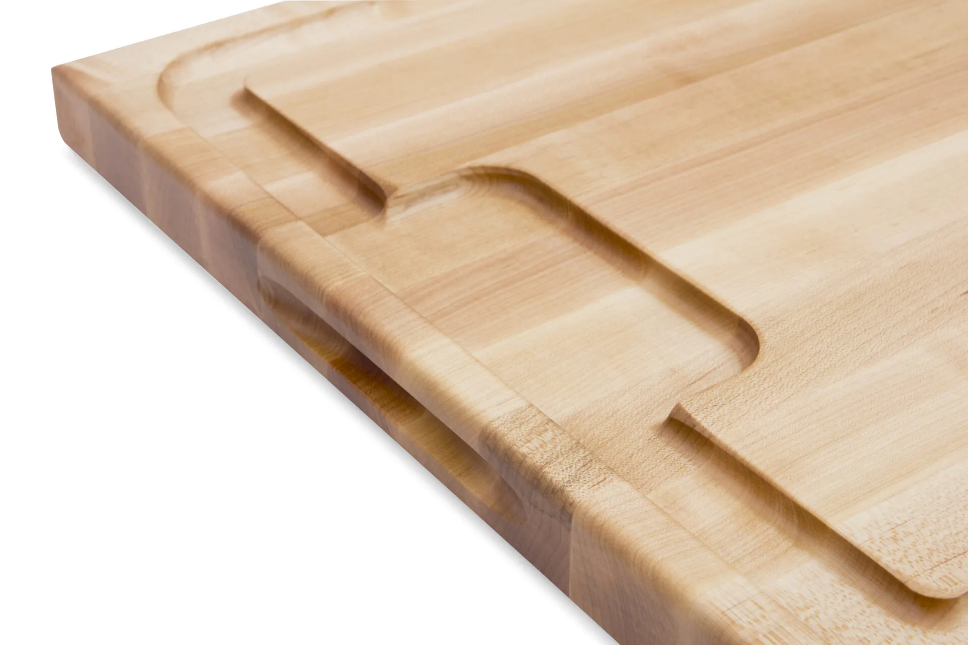 Pro Chef Hard Maple Schneidebrett mit Saftrille und Griffmulden; beidseitig einsetzbar 6