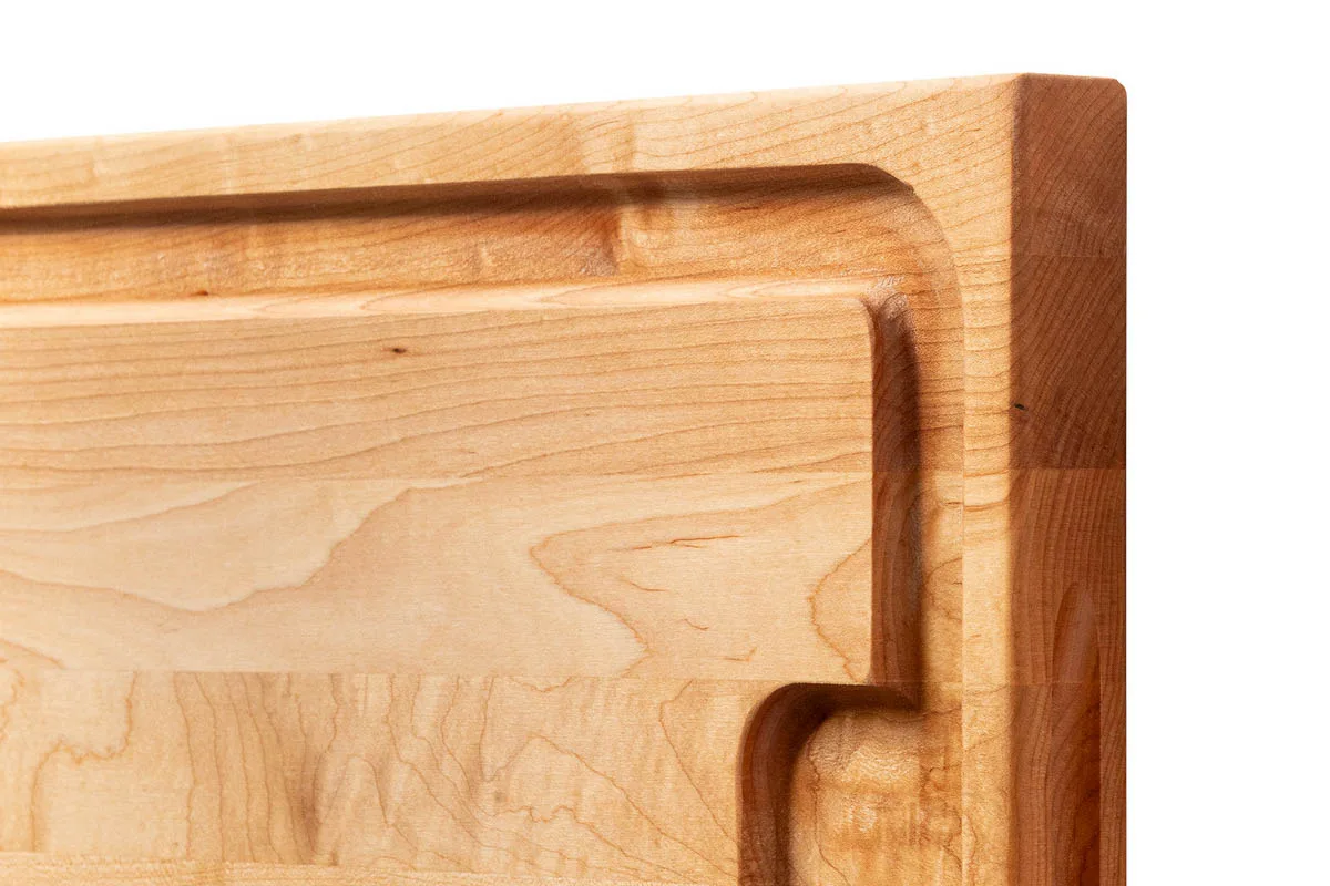 Pro Chef Hard Maple Schneidebrett mit Saftrille und Griffmulden; beidseitig einsetzbar 5