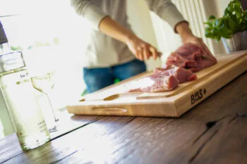 Pro Chef Hard Maple Schneidebrett mit Saftrille und Griffmulden; beidseitig einsetzbar 11